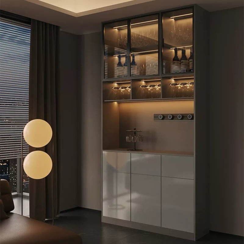 Light luxury Italian dining si - Glass Cabinet Display ulasan dan harga