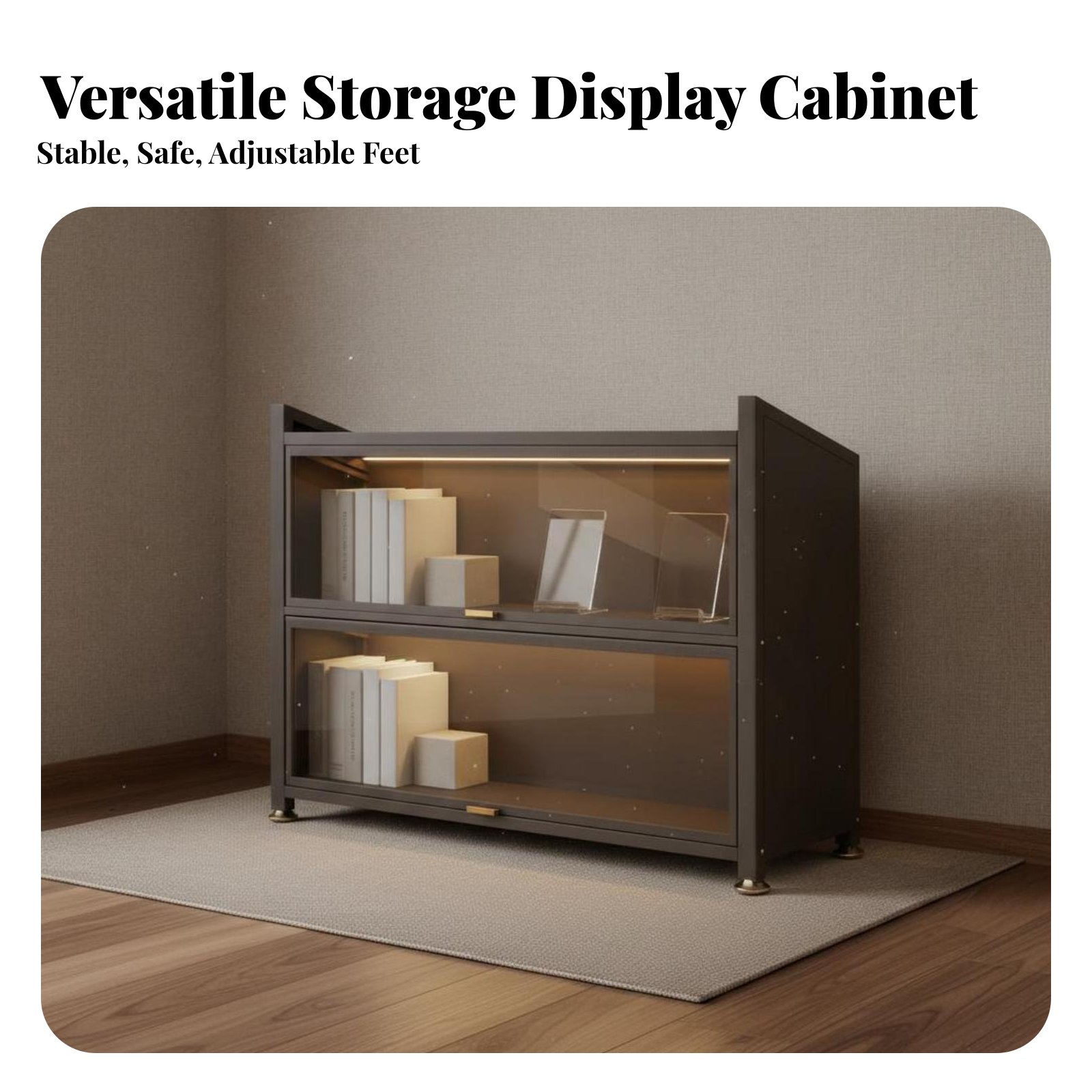 Figurine Display Cabinet Debri - Glass Cabinet Display ulasan dan harga