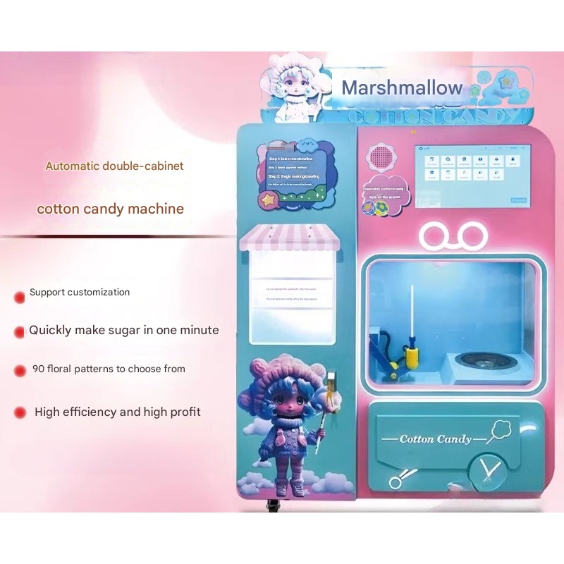 FOB Automatic Cotton Candy Ven - Candy Vending Machine ulasan dan harga