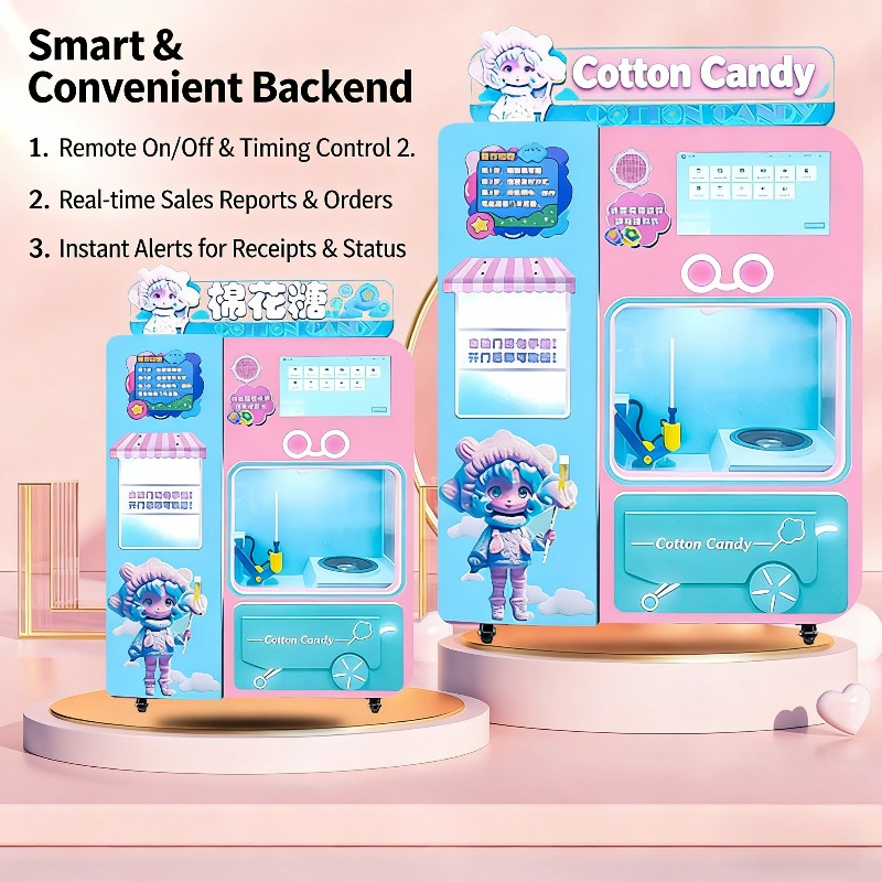 FOB Automatic Cotton Candy Ven - Candy Vending Machine ulasan dan harga