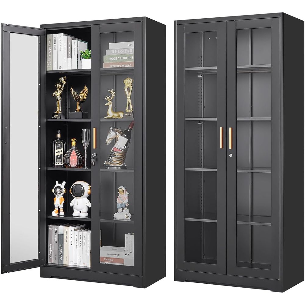 Glass Display Cabinet with Loc - Glass Cabinet Display ulasan dan harga