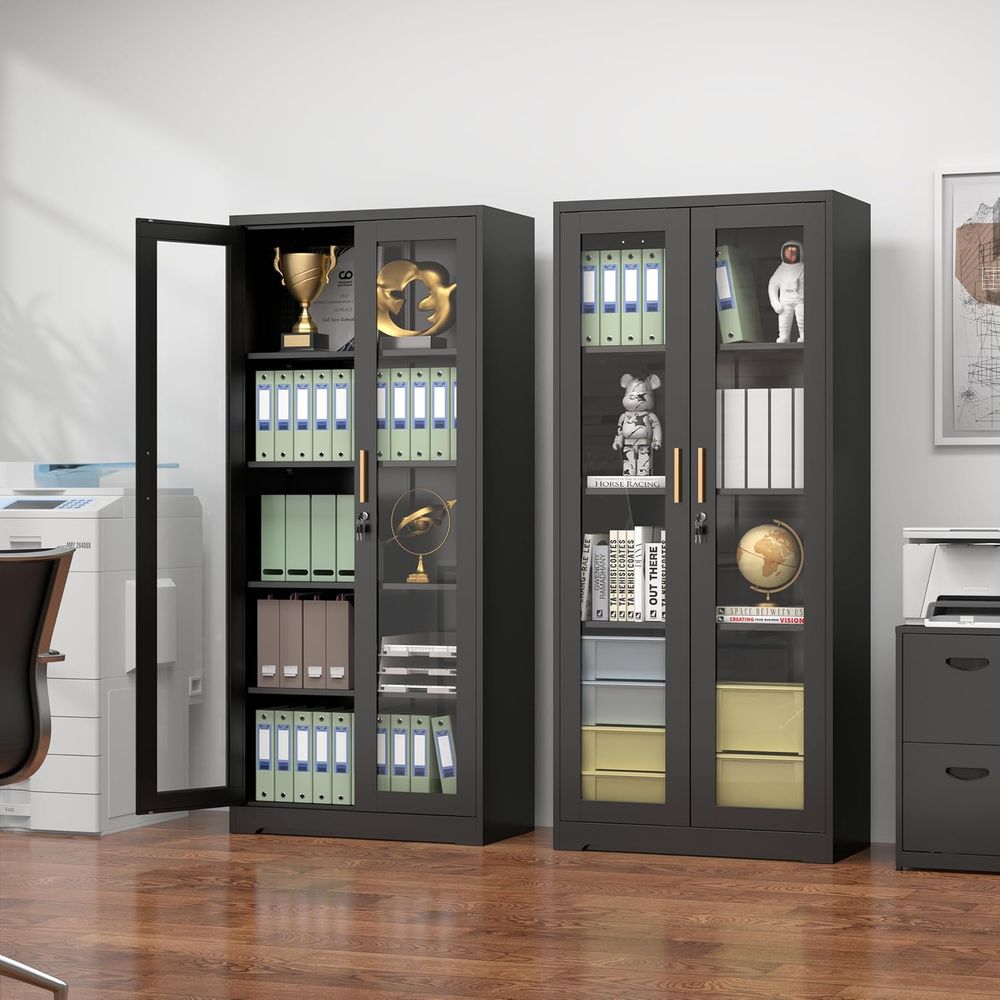 Glass Display Cabinet with Loc - Glass Cabinet Display ulasan dan harga