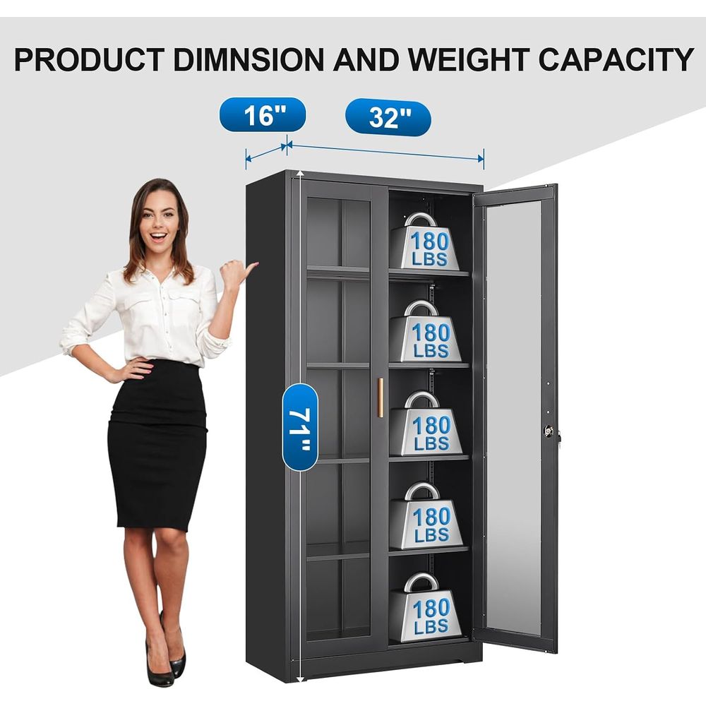 Glass Display Cabinet with Loc - Glass Cabinet Display ulasan dan harga