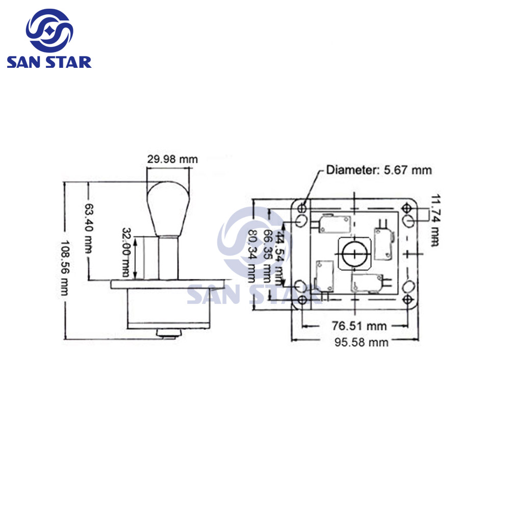 Nylon JS20 Plastic 4 mini arca - Joystick Arcade Parts ulasan dan harga
