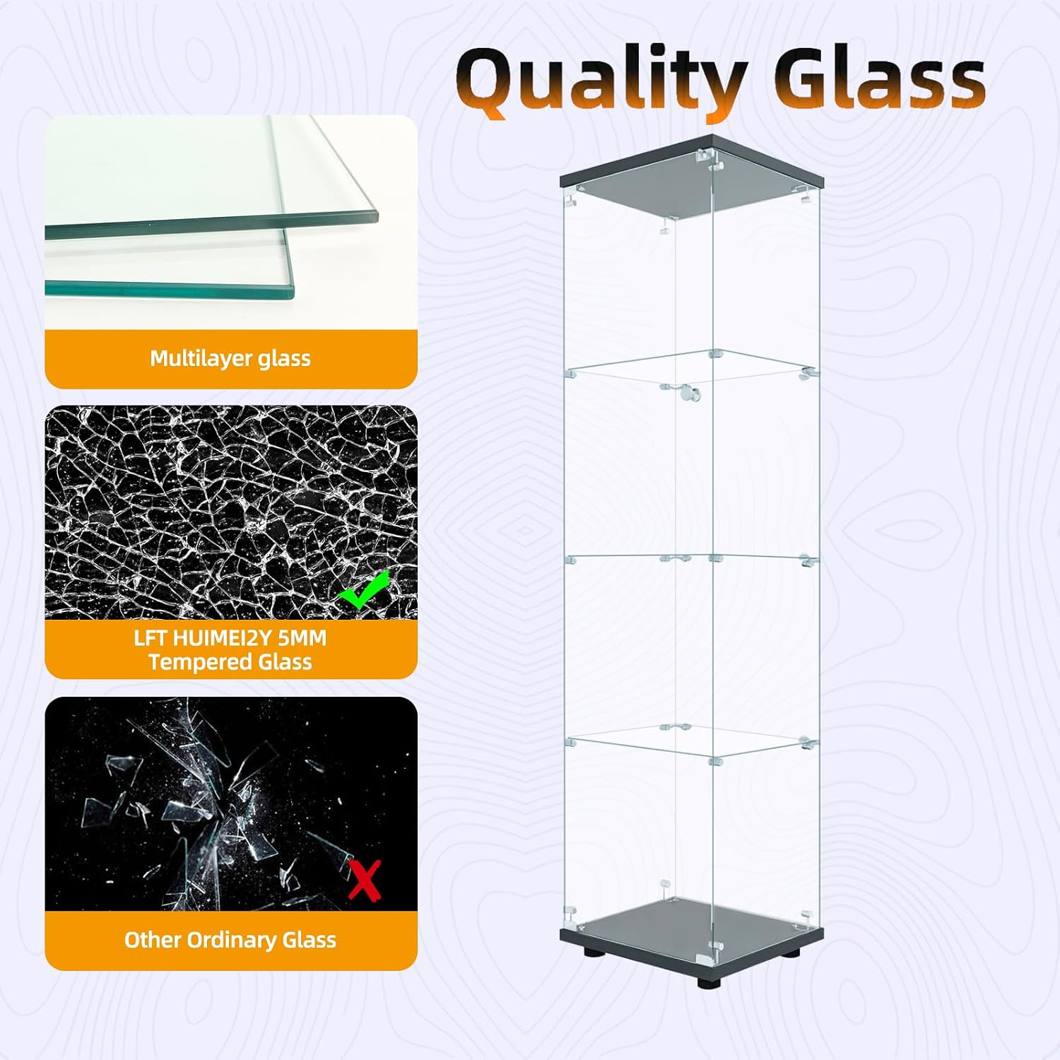 Glass Display Cabinet With Loc - Glass Cabinet Display ulasan dan harga