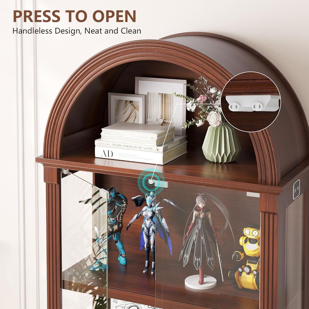 Curio Cabinet with Glass Do& L - Glass Cabinet Display ulasan dan harga